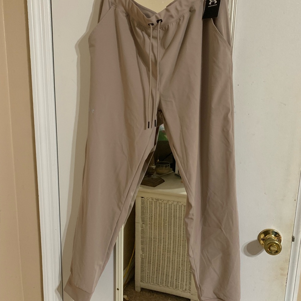 Under Armour Tan Track Pants Relaxed Fit
